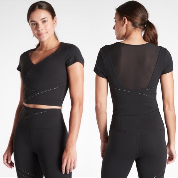 Athleta Tops - Athleta “It’s a Wrap” Cropped Tee